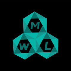 MWL creative minimalist letter logo. MWL unique vector initials alphabet letter logo design