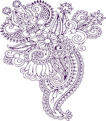 Beautiful flower art and mandala vector design