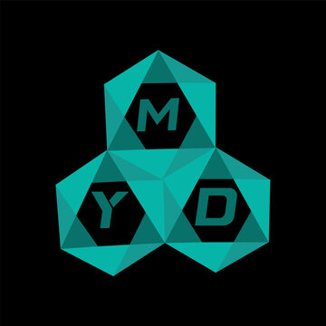 MYD creative minimalist letter logo. MYD unique vector initials alphabet letter logo design