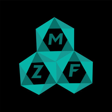 MZF creative minimalist letter logo. MZF unique vector initials alphabet letter logo design