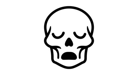 Skull icon in minimalist design
