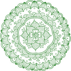 Beautiful flower art and mandala vector design