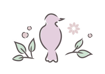 A small bird resting on a branch in the forest