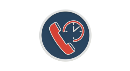 Isolated Phone Call with Clock Reminder Appointment