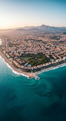 Obraz premium Expansive Coastal City View