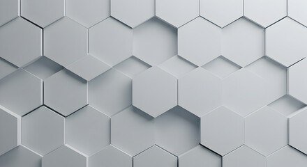 Futuristic Hexagonal Wall Pattern - Modern Geometric Background for Tech and Design Concepts