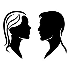 man and woman facing each 