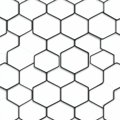 Obraz premium Geometric Hexagonal Pattern on White Background for Modern Design