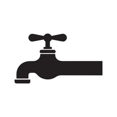 Water tap icon set. Faucet glyph icon. Vector file illustration eps 10