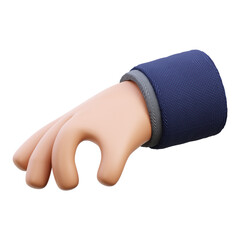 Hold hand gesture 3D Illustration