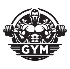 Gym and fitness logo design inspiration vector concept template vector symbol illustration.