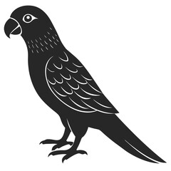 Parrot silhouette vector illustration