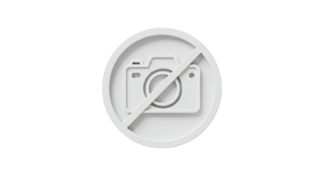 Isolated No Photography Icon for Restricted Areas