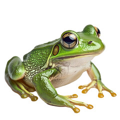 Obraz premium Green Tree Frog isolated on transparent background Generative Ai