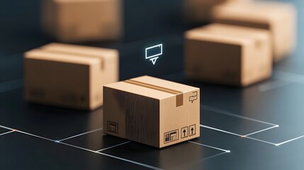 Innovative 3D Logistics Network Displaying Real Time Delivery Tracking and Visualization Using Futuristic Holographic Technology for Optimized Supply Chain Management and Distribution