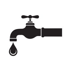 Water tap icon set. Faucet glyph icon. Vector file illustration eps 10
