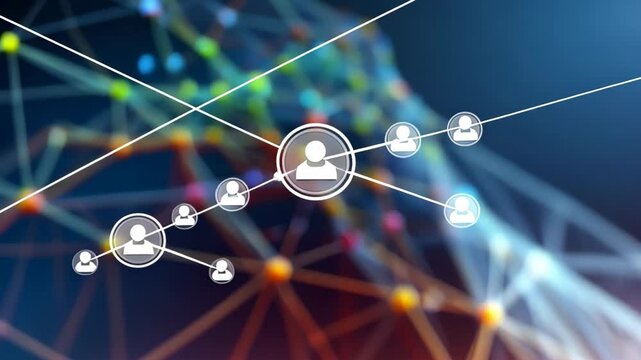 Abstract Visualization of Networked Connections and Digital Communication Flow Representation