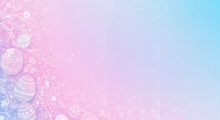 Easter eggs background in pastel colors 