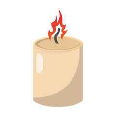 Candle Flat Illustration. Clean Icon Design Element on Isolated White Background