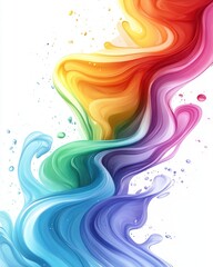 Fototapeta premium Abstract rainbow paint splash design