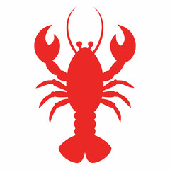 Lobster icon silhouette vector illustration