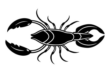 Lobster silhouette vector illustration