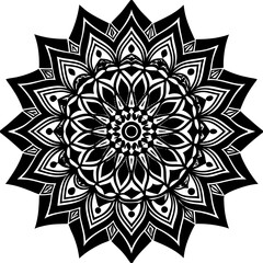 black mandala frame vector background. illustration