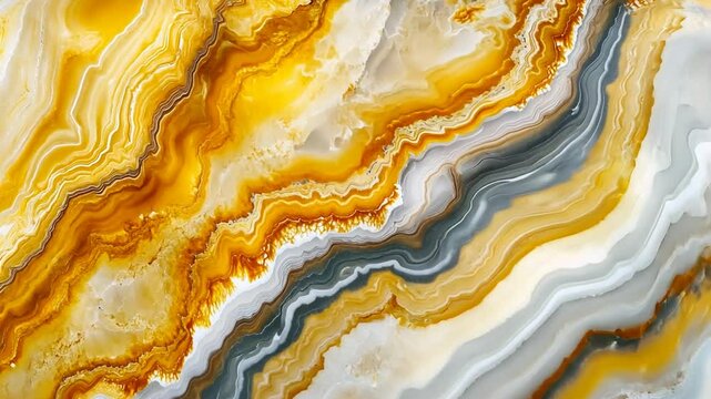 Abstract Flowing Yellow and Gray Onyx Texture Background Perfect for Presentation