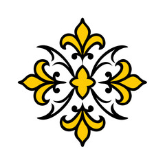 black mandala frame vector background. illustration