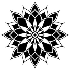 black mandala frame vector background. illustration