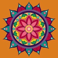 black mandala frame vector background. illustration