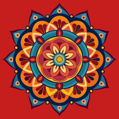 black mandala frame vector background. illustration