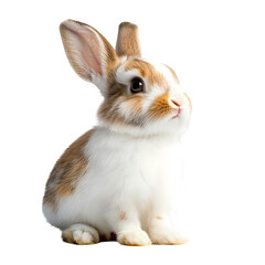 Obraz premium Adorable Bunny isolated on transparent background Generative Ai