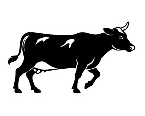 cow silhouette vector illustration