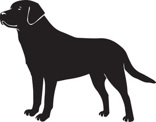 Labrador Dog Breed Silhouette Vector