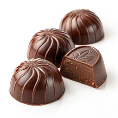 Obraz premium chocolate candies on white background