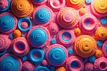 Fototapeta premium Interlocking circles create a seamless, circular pattern , art, design element, abstract art