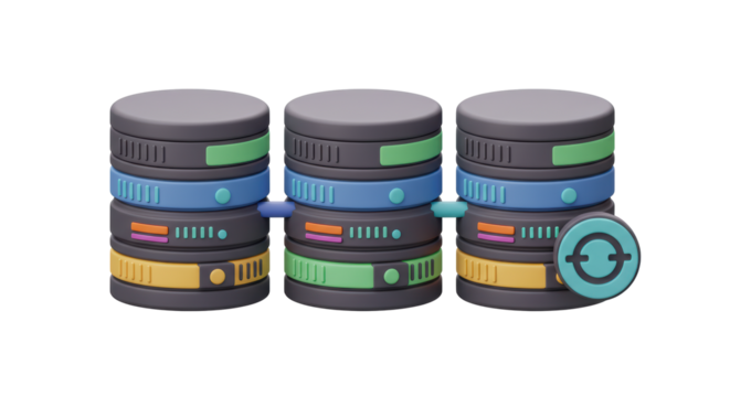 Isolated Stacked Database Servers with Synchronization Icon