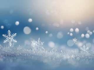 Natural Winter Christma creating a magical and  all to enjoy no people christmas card snowing greeting card blue background. ai