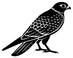 Kestrel silhouette vector illustration