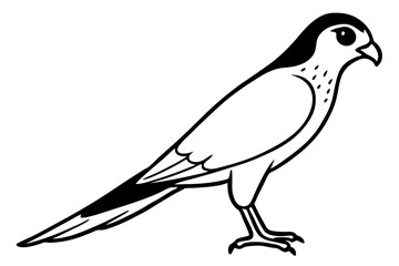 Kestrel silhouette vector illustration