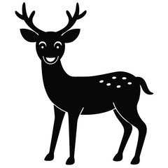 deer silhouette vector illustration