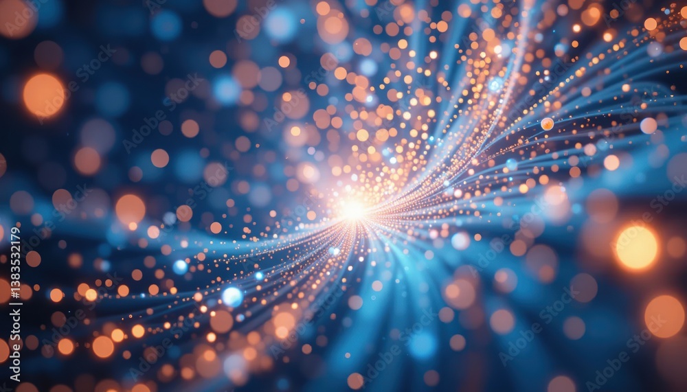 Poster dynamic light patterns abstract digital space visual art colorful environment close-up view energy c