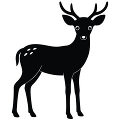 Obraz premium deer silhouette vector illustration