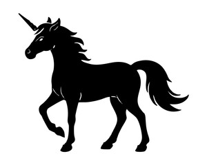 Unicorn silhouette vector illustration
