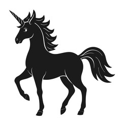 Unicorn silhouette vector illustration