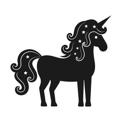 Unicorn icon silhouette vector illustration