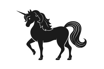Unicorn icon silhouette vector illustration