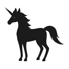 Unicorn icon silhouette vector illustration