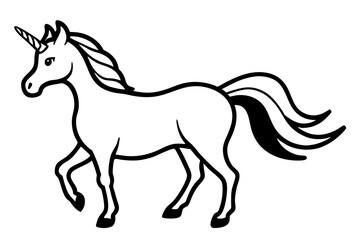 Unicorn silhouette vector illustration